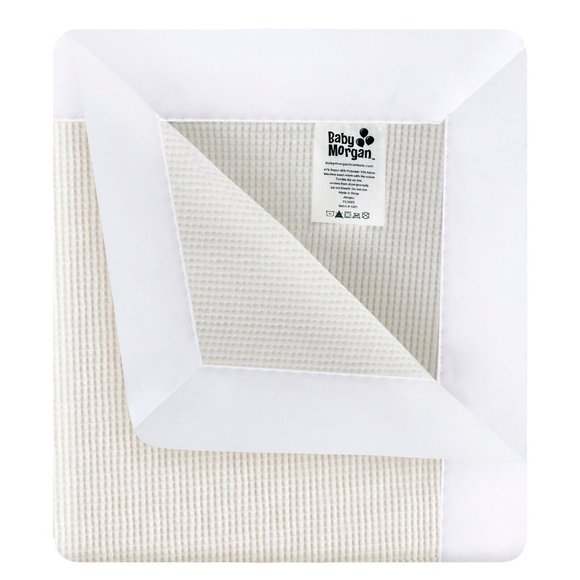 COPY - Baby Morgan Thermal Waffle Blanket Nylon Satin Trim - 18”x20” Mini Secur… - Picture 15 of 16